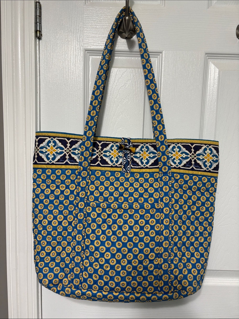 Vera Bradley “Riviera Blue” Quilted Cotton Tote